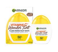 Garnier Fluide Teinté Wonder Tint SPF50+ Vitamine C Teinte Foncée 40ml | Niacinamide et Glycérine, Unifie, Hydrate & Protège contre rayons UV, Texture légère non grasse, Convient peaux sensibles