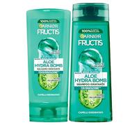 Garnier Fructis Aloe Hydra Bomb - Après-shampoing hydratant pour cheveux déshydratés 200 ml + Garnier Fructis Aloe Hydra Bomb Shampooing hydratant à l'acide hyaluronique 250 ml - Lot de 2