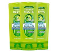 Garnier Fructis Après-Shampoing Fortifiant Forts et Brillants pour Cheveux Normaux à L'Extrait de Pamplemousse Vitamine B6 et Niacinamide - 3 Flacons de 200ml
