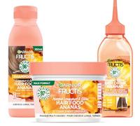 Garnier - Fructis Hair Food Ananas - Coffret Soin Nourrissant Routine pour Cheveux Longs et Ternes - 3 Produits : 1 Masque Multi-Usages + 1 Shampooing + 1 Soin Lamellaire - Vegan