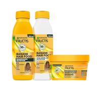 Garnier - Fructis Hair Food Banane - Routine 3 produits - Shampooing, Soin Démêlant & Masque Hydratants - Enrichi en Aloe Vera et en Vitamines C, E & F - Pour Cheveux Normaux À Secs