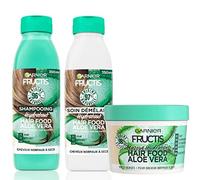 GARNIER - Fructis Hair Food - Coffret Cadeaux Soin Cheveux Routine à l'Aloe Vera pour cheveux normaux à secs - 98 Pour cent d'ingrédients d'origine naturelle