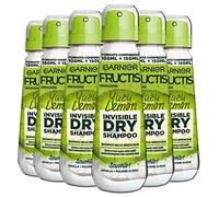 Garnier Fructis Invisible Dry Yuzu Citron Shampooing Sec Sans Eau à l'Argile et Poudre de Riz Volumateur Rafraîchissant Cheveux - 6 Flacons Spray de 100ml