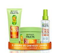 Garnier Routine 3 produits Lissant Diamond Liss – Kératine végétale & huile d'argan