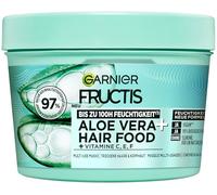 Garnier Fructis Masque capillaire à l'aloe vera sans rinçage pour cheveux normaux à secs, plus de souplesse et de brillance, hydratation intense, sans silicone, nourriture capillaire, 3 en 1, 400 ml