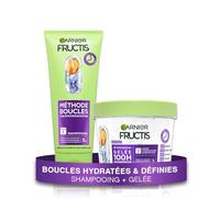 Garnier Fructis Méthode Boucles - Routine 2 Produits pour Cheveux Bouclés : Shampooing & Gelée Capillaire Hydratante - Acide Hyaluronique - Hydratation & Définition - Pour Tous Types de Boucles