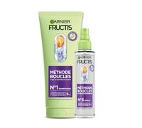 Garnier - Fructis Méthode Boucles - Routine 2 Produits - Shampoing & Spray Hydratant - Enrichie en Acide Hyaluronique & Beurre de Karité - Pour Tous les Types de Boucles