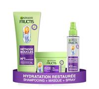 Garnier - Fructis Méthode Boucles - Routine 3 Produits - Shampoing, Masque & Spray Hydratant - Enrichie en Acide Hyaluronique & Beurre de Karité - Pour Tous les Types de Boucles