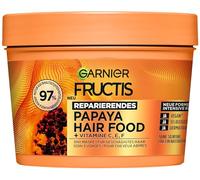 Garnier Fructis Papaya Masque capillaire sans silicone pour cheveux abîmés et plus de souplesse, réparateur et régénérant, formule végétalienne, sans silicone, 3 en 1, 400 ml