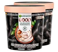 Garnier Good Coloration Cheveux sans Ammoniaque Teinture Permanente Jusqu'à 8 Semaines Couleur Lumineuse et Vive Couvre 100% des Cheveux Gris Formule Vegan 2.0 Brun Truffé - 2 Paquets