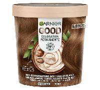 Garnier - Coloration Permanente - Sans Ammoniaque - 90% d'Ingrédients d'Origine Naturelle - Formule Vegan - Beurre de Karité - 100% Couverture Cheveux Blancs - Châtain Très Clair Mocaccino (6.0)- Good