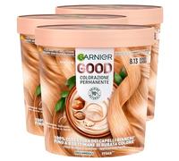 Garnier Good Coloration Permanente Sans Ammoniaque 90% d'Ingrédients d'Origine Naturelle Formule Vegan Couvre 100% Cheveux Blancs 8.13 Blond Aurore - 3 paquets