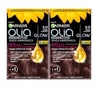 Garnier Huile de couleur permanente sans ammoniaque, huiles de fleurs naturelles éclairantes et nutritives, châtain froid irisé - 2 paquets