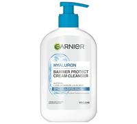 Garnier Hyaluron Barrier Protect Cream Cleanser : nettoyage doux du visage à l'acide hyaluronique, à l'aloe vera et à la glycérine sans dessèchement - pour une barrière cutanée protégée, convient aux