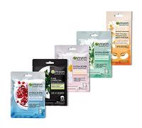 Garnier HydraBomb Lot de 5 masques en tissu avec effet différent pour soin de la peau