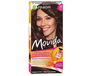Garnier Lot de 3 crèmes de soin pour cheveux - Coloration intense - Pour des couleurs vives et des cheveux gris - Sans ammoniaque - Movida - 32 marron chocolat