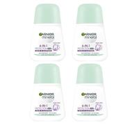 GARNIER Lot de 4 déodorants roll-on Protect 6 - Fraîcheur florale - 50 ml