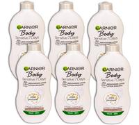 Garnier Lot de 6 lotions pour le corps Sensitive au lait d'avoine 24H apaisant pour peaux sensibles 6 x 400 ml