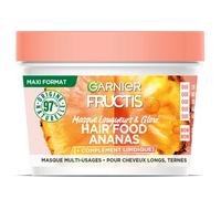Garnier - Fructis Hair Food - Masque 3-en-1 Longueurs & Glow à l'Ananas - Formule Vegan à 97% d'Origine Naturelle - Pour Cheveux Longs & Ternes - 350 ml