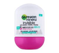 GARNIER Mineral Lot de 4 déodorants roll on protection invisible 48H toucher floral 50 ml