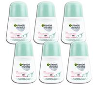 Garnier Mineral Lot de 6 déodorants roll-on Hyaluronic Care 48h Sensitiv 6 x 50 ml
