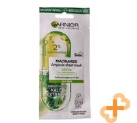 GARNIER Niacinamide Kale Extrait Concentré Détoxifiant Ampoule-Sheet Masque 15g