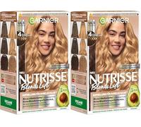 Garnier Nutrisse Blonde Lift Éclaircissant pour cheveux foncés en marron miel avec 4 niveaux d'éclaircissement sans décoloration préalable (Lot de 2)