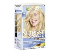Garnier Nutrisse Crème N°100 Blond naturel extra clair Soin permanent aux huiles de fruits nourrissantes Couverture 100% des cheveux blancs