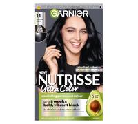 Garnier Nutrisse Ultra Color Coloration pour cheveux, 100 % gris, 8 semaines, sans ammoniaque, végétalien, noir infini 1.10