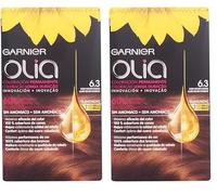 Garnier Olia Coloración Permanente Sin Amoniaco Para Un Olor Agradable Con Aceites Florales De Origen Natural - Rubio Oscuro Dorado 6.3 (Lot de 2)