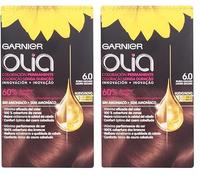 Garnier Olia Coloración Permanente Sin Amoniaco Para Un Olor Agradable Con Aceites Florales De Origen Natural - Rubio Oscuro 6.0 (Lot de 2)