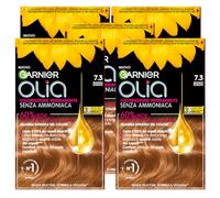 Garnier Olia - Coloration Permanente des Cheveux, Tinte Permanente, Couleur 7.3 Blond Doré, Sans Ammoniaque, Parfum Délicat aux Huiles de Fleurs d’Origine Naturelle - 5 Teintes