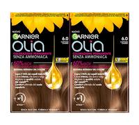 Garnier Olia Coloration Permanente pour Cheveux Sans Ammoniaque avec Huiles de Fleurs d'origine Naturelle à Action Illuminatrice et Nutritive Couleur 6.0 Châtain Clair - 2 Lots