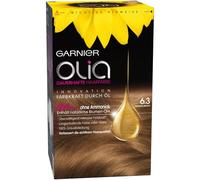 Garnier Olia Coloration permanente sans ammoniaque, avec huiles nourrissantes et naturelles, couverture complète des cheveux gris, coloration permanente, n°6.3 miel doré, 1 pièce
