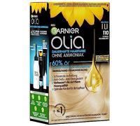 Garnier Olia Coloration permanente sans ammoniaque, avec huiles nourrissantes et naturelles, couverture complète des cheveux gris, coloration permanente, n°110 blond naturel super éclaircissant, 1