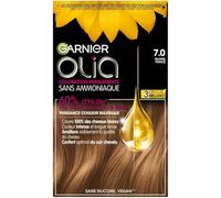 Garnier Olia Coloration Permanente Sans Ammoniaque Blond Foncé 7.0 | 60% huiles naturelles fleurs, Technologie ODS, Couleur longue tenue riche vivante, Soin brillance toucher soie inclus