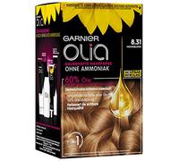 Garnier Olia Coloration pour cheveux, contient 60% d’huiles de fleurs pour des couleurs intenses - Sans Ammoniaque - 3 x 1 pièce