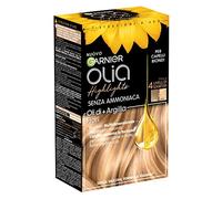 Garnier Olia Highlights, jusqu’à 4 niveaux d’éclaircissement, pour cheveux blonds, formule avec huiles de fleurs + argile, formule vegan, sans ammoniaque