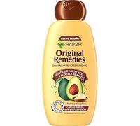 GARNIER Original Remedies huile De Aguacate Y Manteca De Karité shampooing pour Pelo Rebelde Y Encrespado 300 ml pour tous types de cheveux, soin capillaire quotidien, application facile