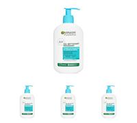 Garnier Pure Active - Gel Nettoyant Moussant - Purifie, Hydrate & Élimine Les Impuretés - Acide Hyaluronique, Céramide, Argile - Vegan & Cruelty Free - Tous Types de Peaux - 250 ml (Lot de 4)