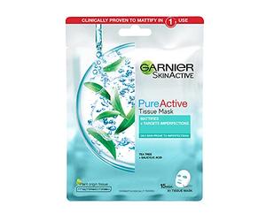 Garnier PureActive Mattifying Mask Tessuto Pelle Grassa con Imperfezioni