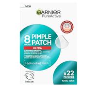 Garnier PureActive Pimple Patch Ultra Hydrocolloïdal pour boutons forment une barrière protectrice invisible et absorbent l'excès d'huile, efficace en 8 heures, Formule végétalienne - 22 patchs