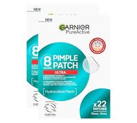 Garnier PureActive Pimple Patch Ultra Hydrocolloïdal pour boutons forment une barrière protectrice invisible et absorbent l'excès d'huile, efficace en 8 heures, Formule végétalienne - 44 patchs