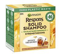Garnier Respons Solid Shampooing Honey Treasures Barre de renforcement 94 % à base de plantes pour cheveux secs et abîmés, barre de shampoing sans plastique écologique avec extrait de miel Lot de 3