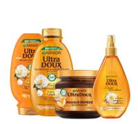 Garnier Ultra Doux Routine pour cheveux Secs Huiles Merveilleuses (Huile, Masque, Shampooing, démêlant)