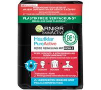 Garnier PureActive Lot de 3 nettoyants solides pour le visage avec du charbon de bois 100 g chacun, 1 paquet
