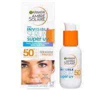 Garnier Sérum SPF 50+, protection UVA et UVB, pour tous types de peaux, avec Ceramid Protect, convient pour un usage quotidien, Ambre Solaire Invisible Super UV, 30 ml