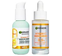 Garnier Sérum Visage Anti-Imperfections Vitamine C+ avec Niacinamide Acide Salicylique Mélasyl Antioxydant 30ml + Sérum Visage Illuminateur Anti-Imperfections SPF 25 50ml - 2 Produits