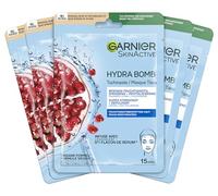 Garnier SkinActive Hydra Bomb Masque en tissu hydratant et revitalisant avec acide hyaluronique et extrait de grenade 5 x 28 g
