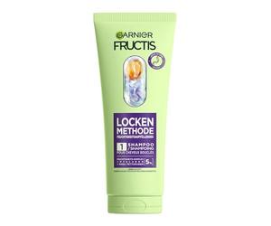 Garnier Shampooing hydratant pour tous les types de boucles - Avec 5% d'acide hyaluronique et d'acides gras de karité - Végétalien - Sans silicone - Méthode de boucles fructis - 1 x 200 ml